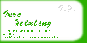 imre helmling business card